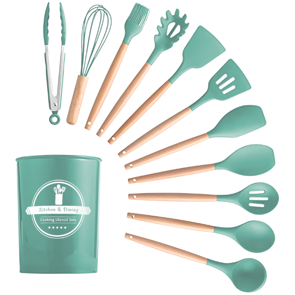 Kit Utensílios Cozinha 12 Peças Silicone