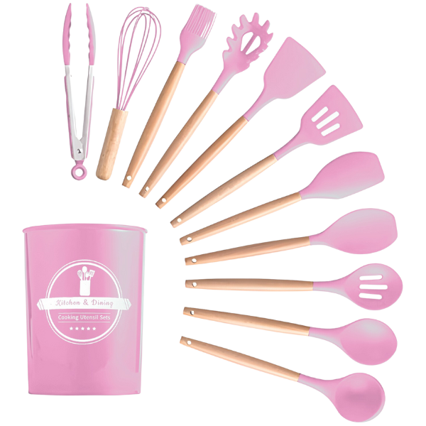 Kit Utensílios Cozinha 12 Peças Silicone