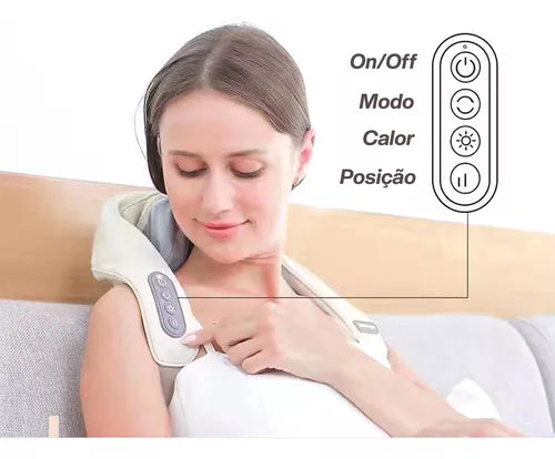 Massageador de Pescoço e Ombros Terapêutica Portátil