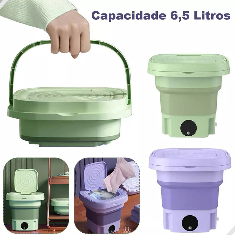 Mini Máquina de Lavar Roupa Portátil