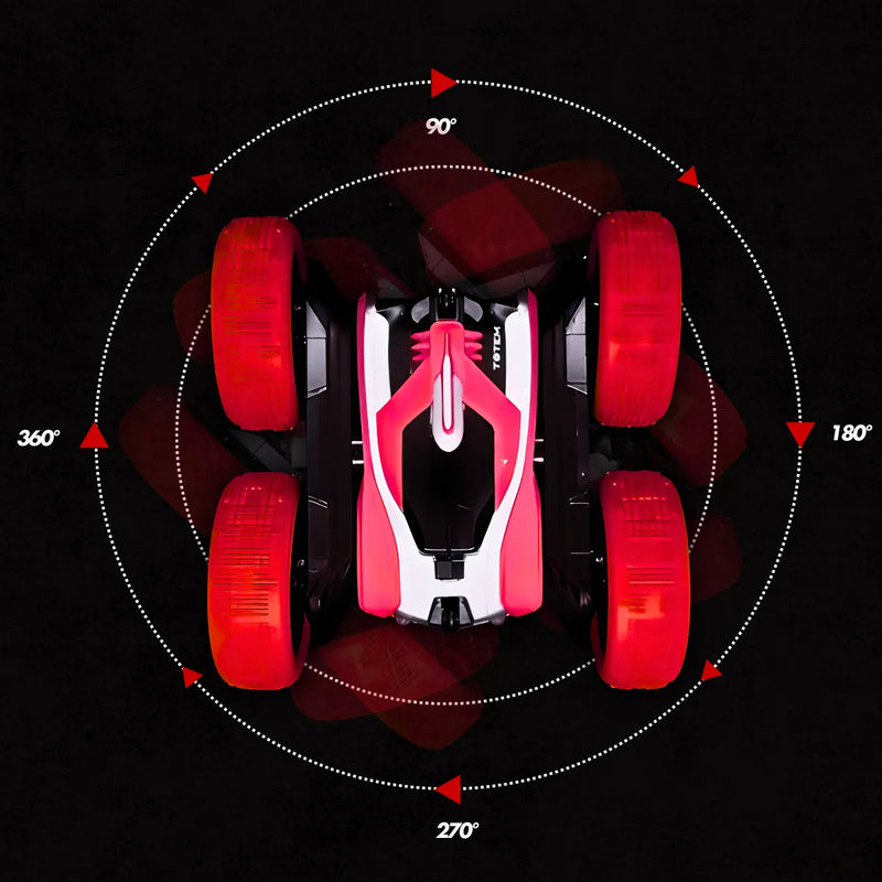 Carro Elétrico Acrobático com Controle Remoto 4x4 Com Led