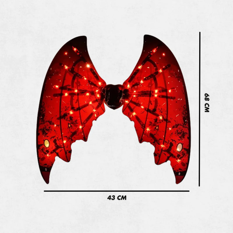 Fantasia de Asas para Festas com Led e Música