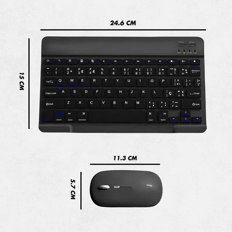 Kit Teclado Com Mouse Sem Fio Bluetooth