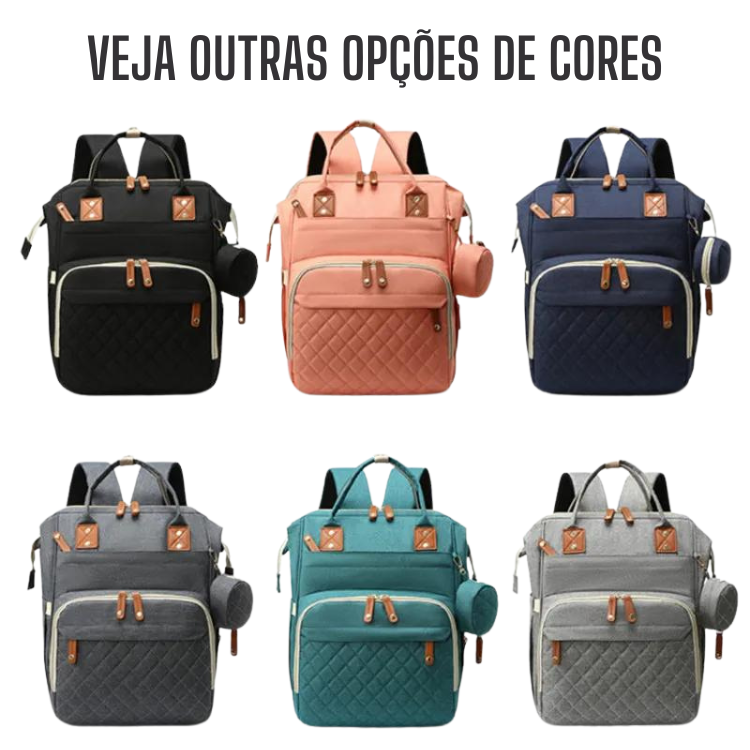 Mochila Bolsa Maternidade Impermeável Porta Mamadeira Bebê