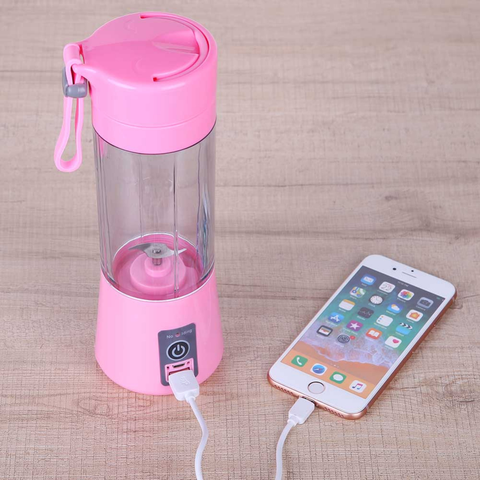 Mini Liquidificador Portátil USB Juice Shake 6 Lâminas