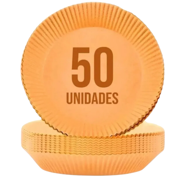 Forro de Papel Antiaderente Para Airfryer - 50 Unidades