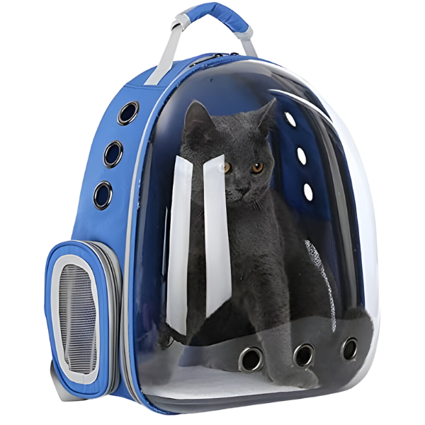 Mochila Pet Para Transporte de Cães E Gatos (COR AZUL)