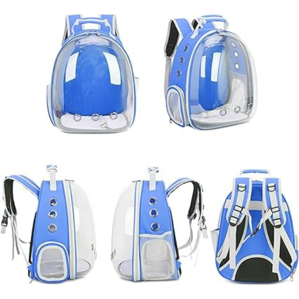 Mochila Pet Para Transporte de Cães E Gatos (COR AZUL)