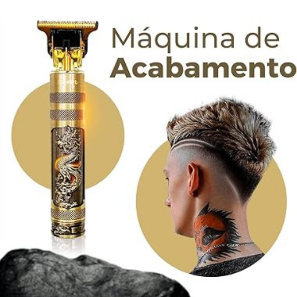 Máquina de Barbear e Cortar Cabelo Profissional sem Fio